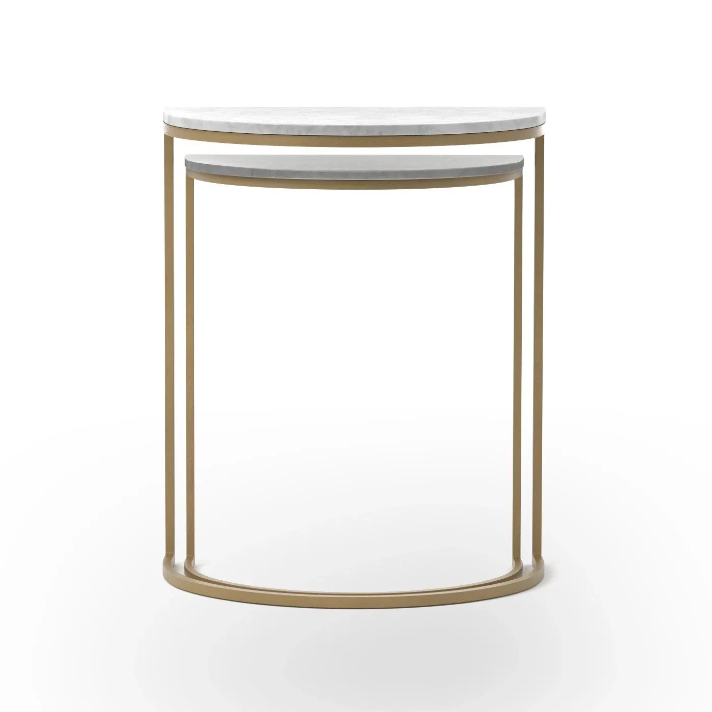 Four Hands Sani White Marble Nesting Tables