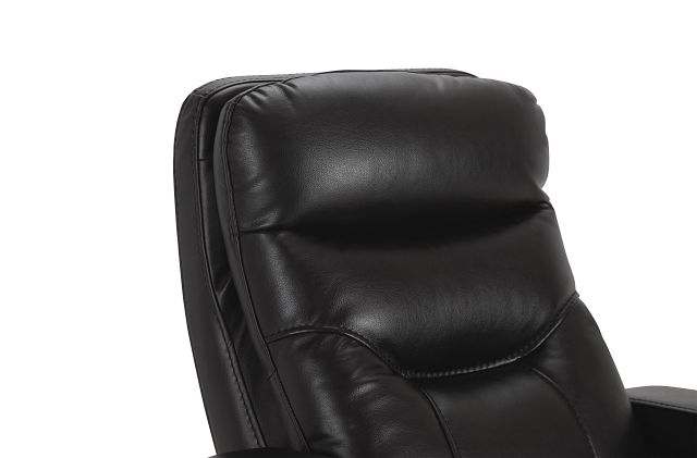 Slater Black Micro Power Recliner With Power Headrest