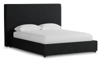 Grayton Elite Black 54" Upholstered Platform Bed