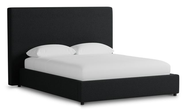 Grayton Elite Black 54" Upholstered Platform Bed