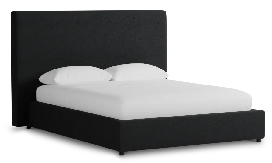 Grayton Elite Black 54" Upholstered Platform Bed Grayton Elite Black 54" Upholstered Platform Bed