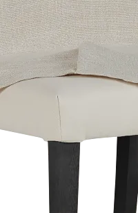 Harbor Light Beige Short Slipcover Chair With Dark-tone Leg