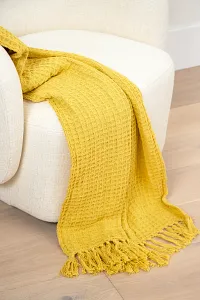 Sunny Yellowcotton 60" X 90" Throw
