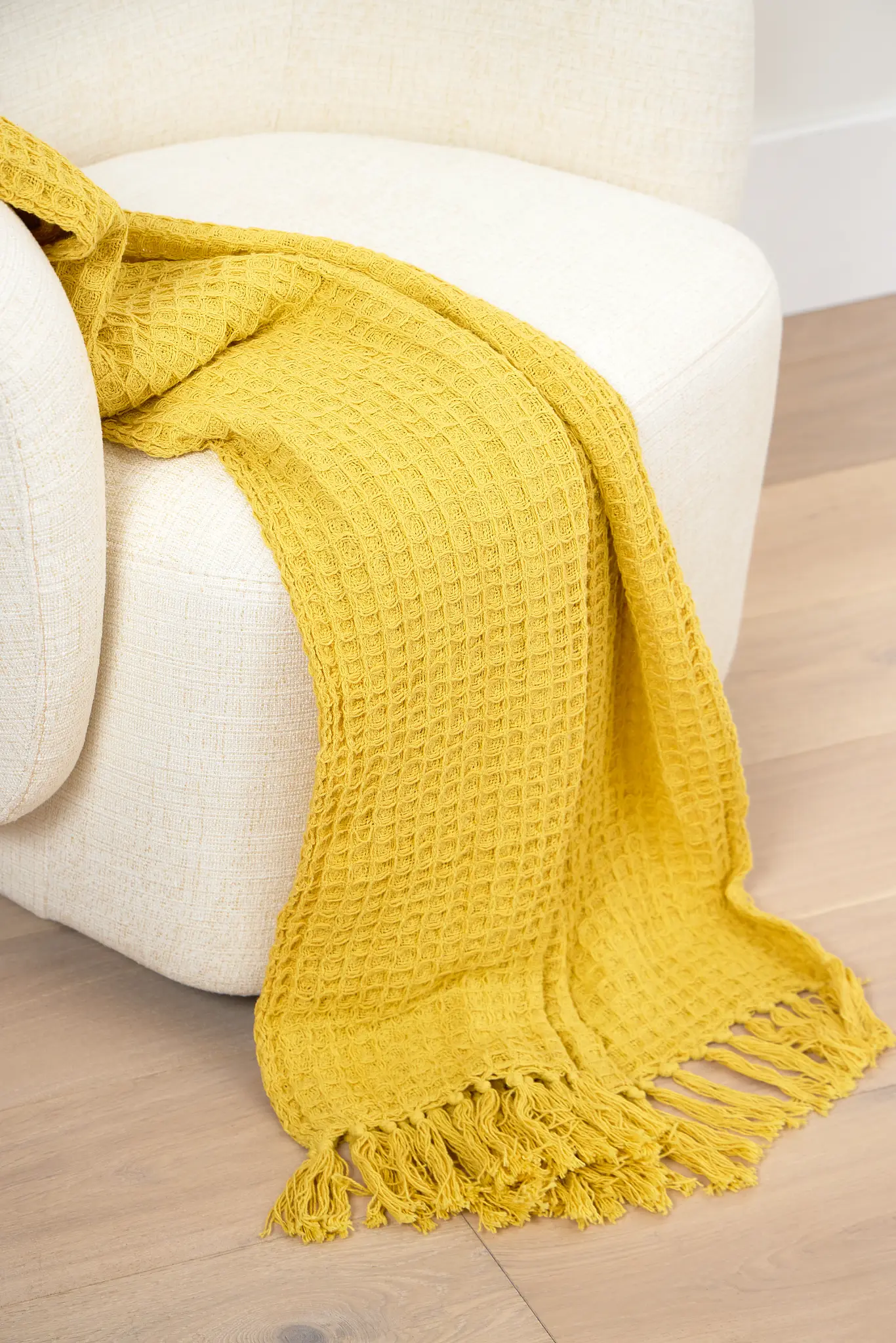 Sunny Yellowcotton 60" X 90" Throw Sunny Yellowcotton 60" X 90" Throw