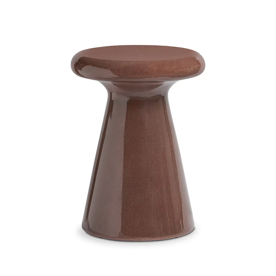 Four Hands Kika Red Concrete Round End Table Four Hands Kika Red Concrete Round End Table
