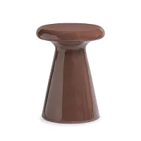 Four Hands Kika Red Concrete Round End Table