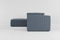 Destin Lucy Navy Fabric 4-piece Bumper Sectional