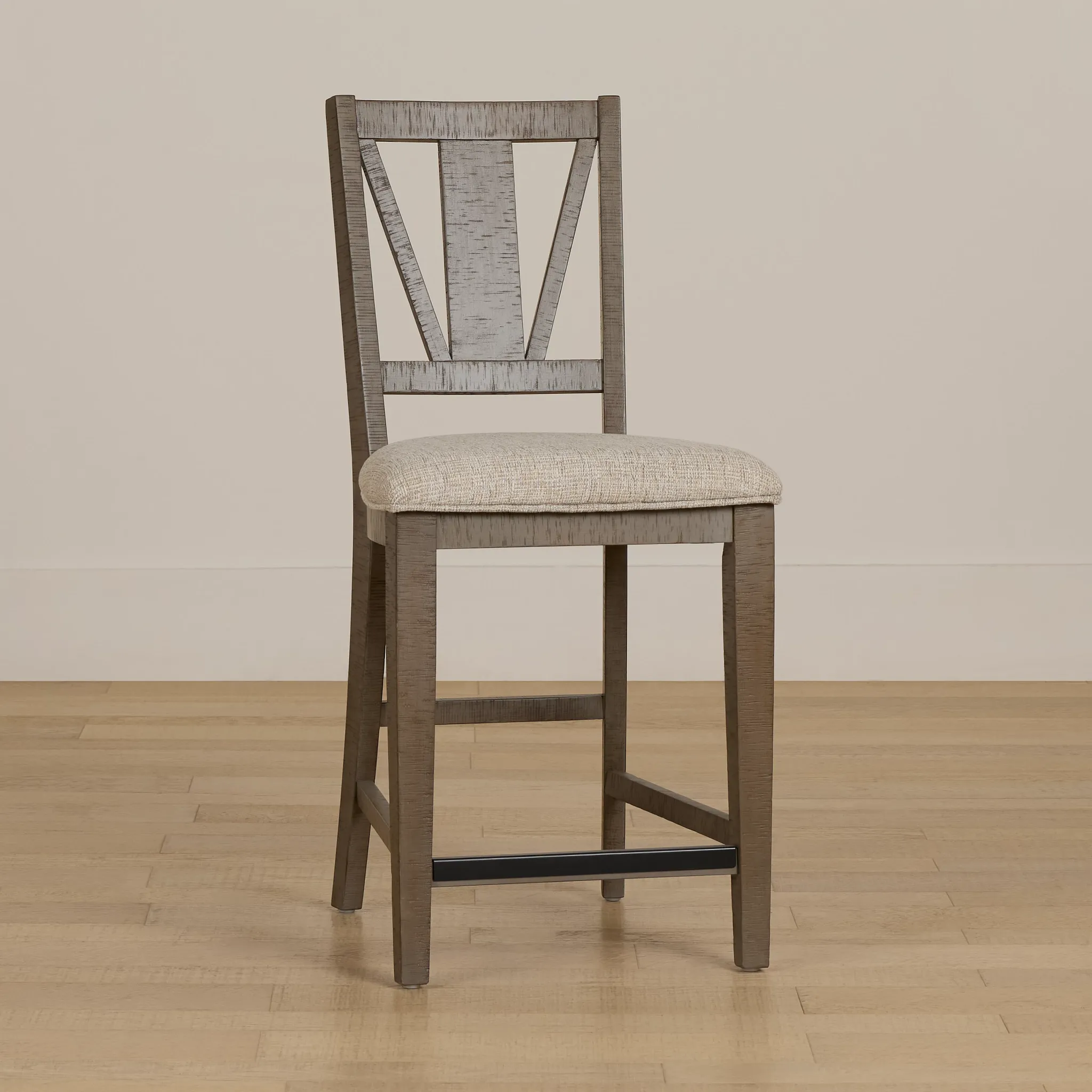 Heron Cove Light Tone 24" Upholstered Barstool