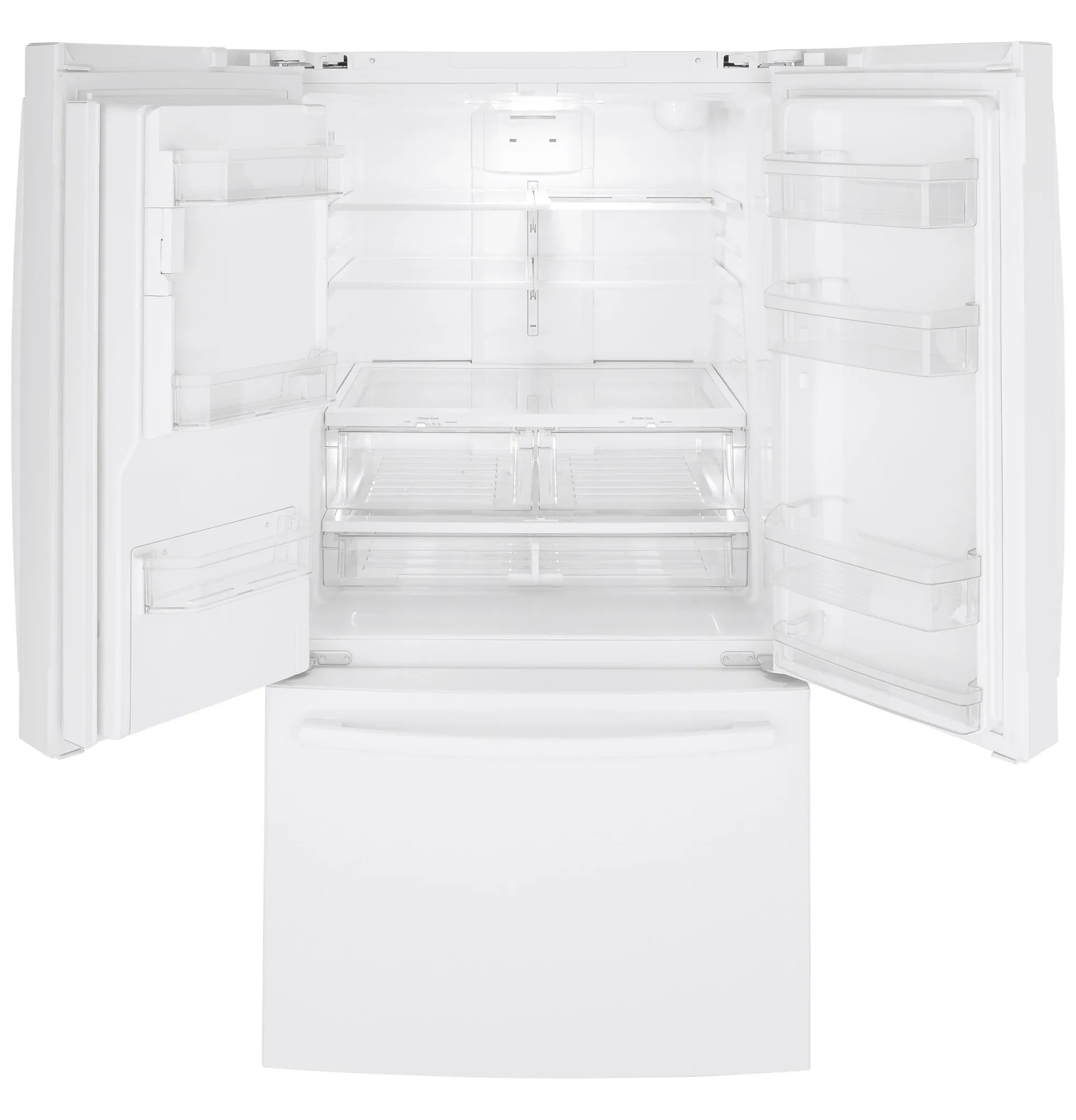 Ge 26 Series White Bottom Freezer Refrigerator