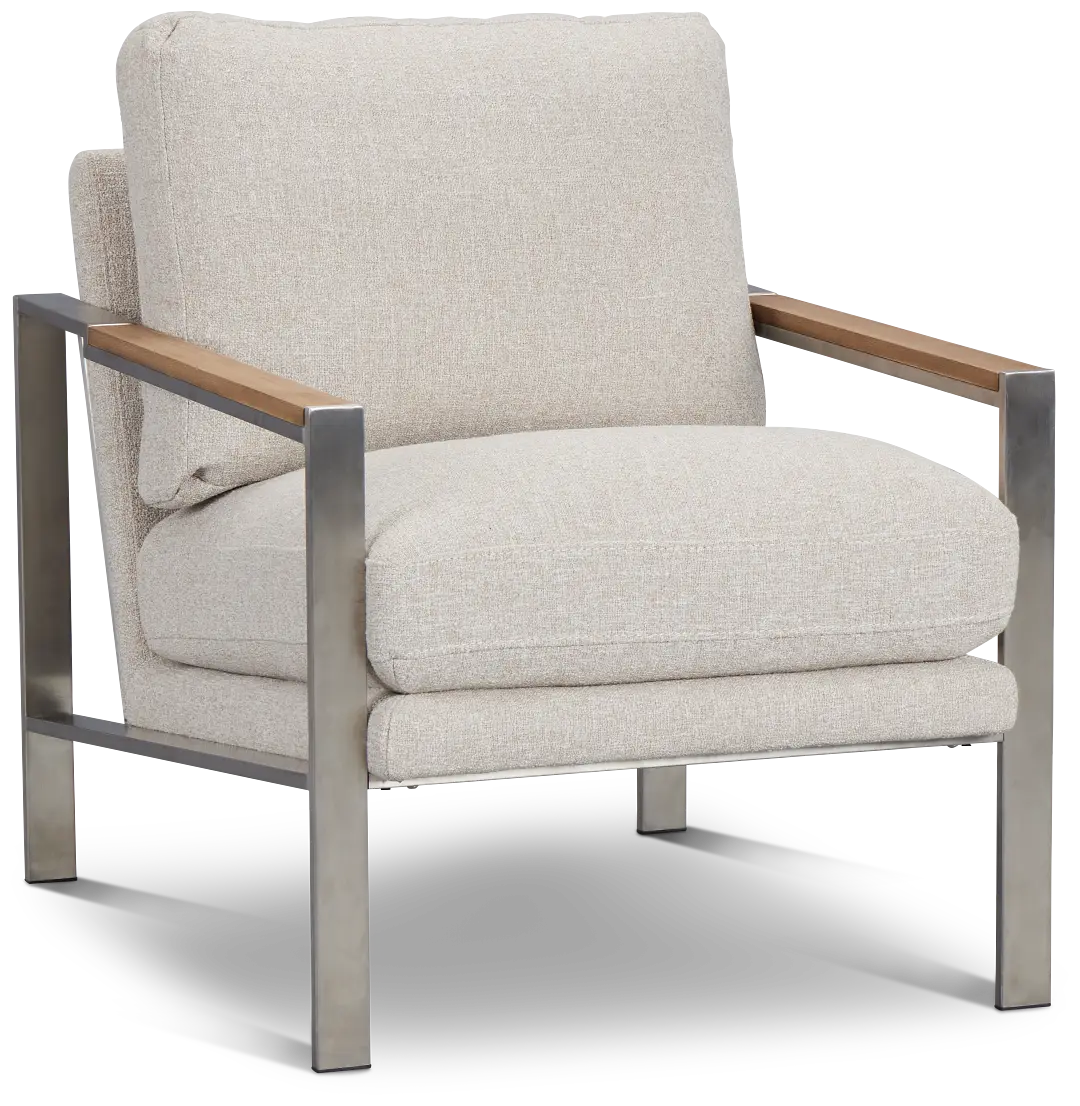 Wyatt Beige Fabric Accent Chair Wyatt Beige Fabric Accent Chair