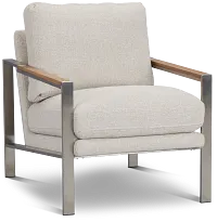 Wyatt Beige Fabric Accent Chair