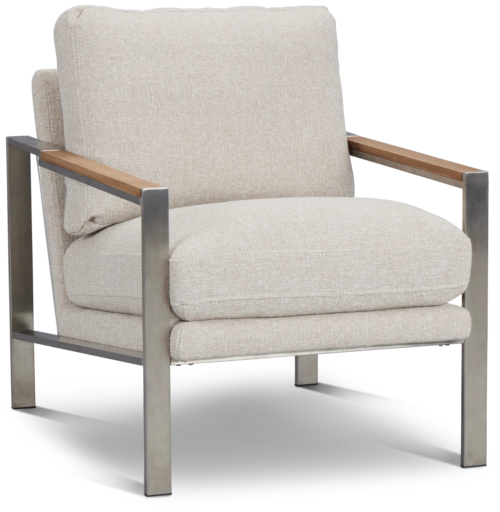 Wyatt Beige Fabric Accent Chair