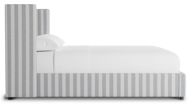 Captiva Sea Lane Light Gray 48" Upholstered Shelter Bed