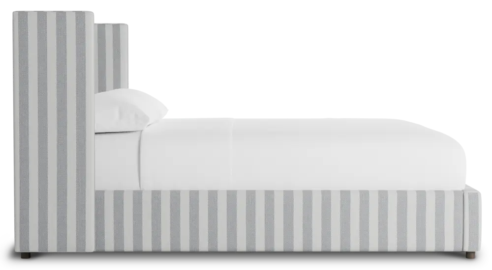 Captiva Sea Lane Light Gray 48" Upholstered Shelter Bed Captiva Sea Lane Light Gray 48" Upholstered Shelter Bed