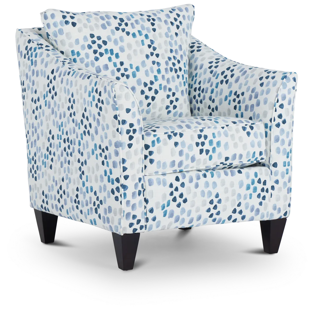 Pfeifer Blue Fabric Accent Chair