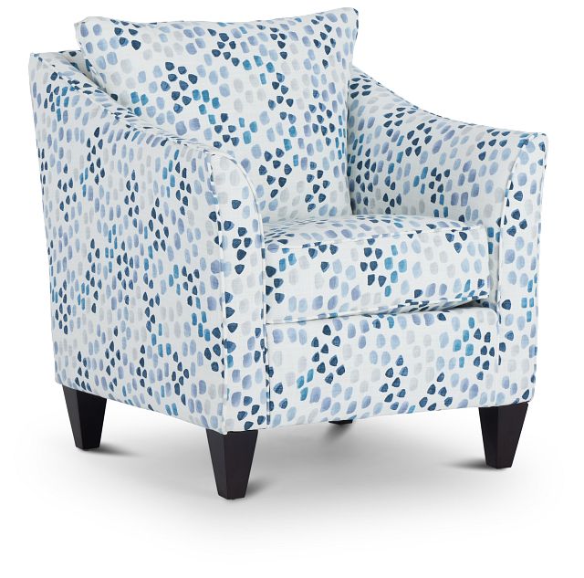 blue pattern club chair