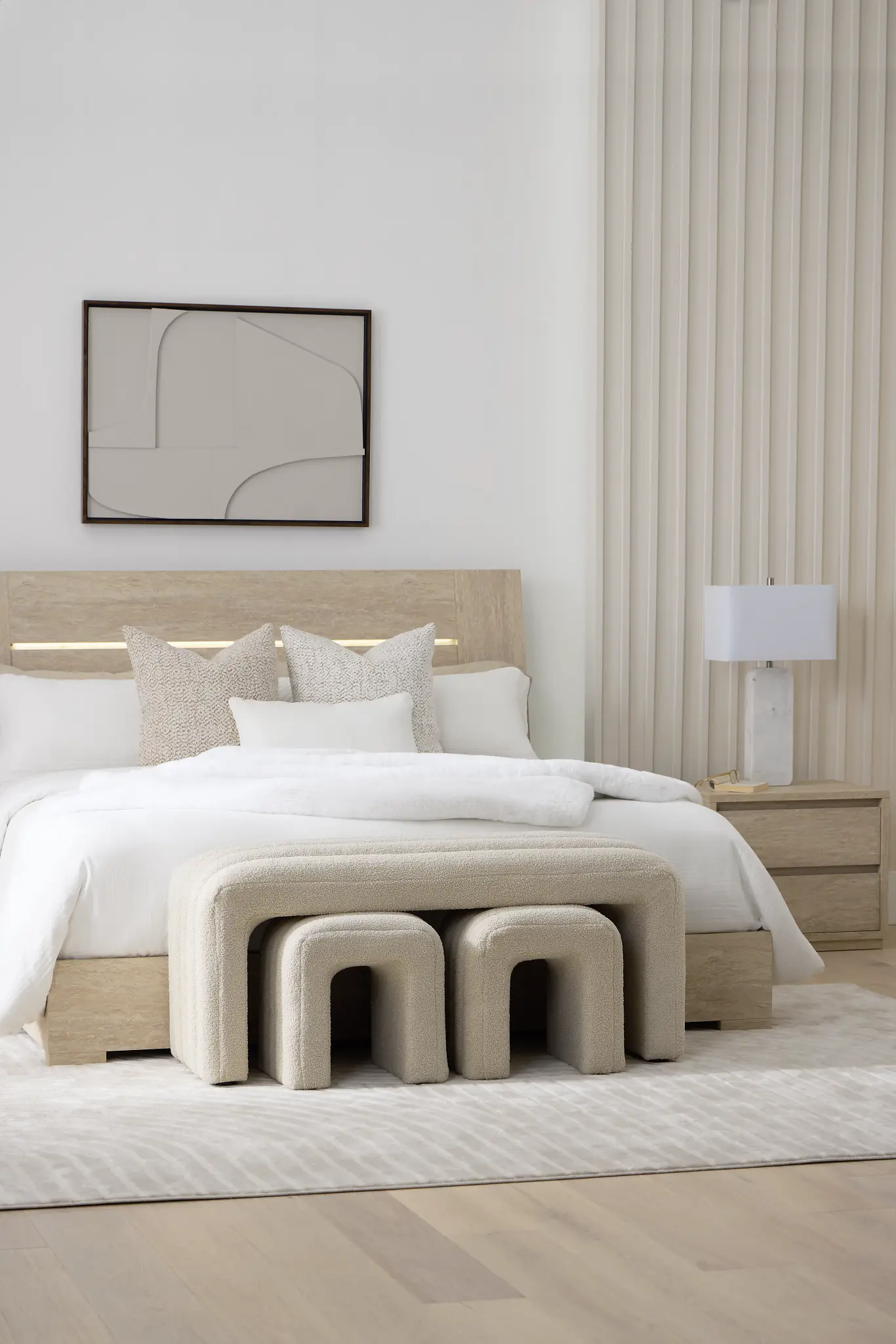 Kindra Beige Bench Kindra Beige Bench