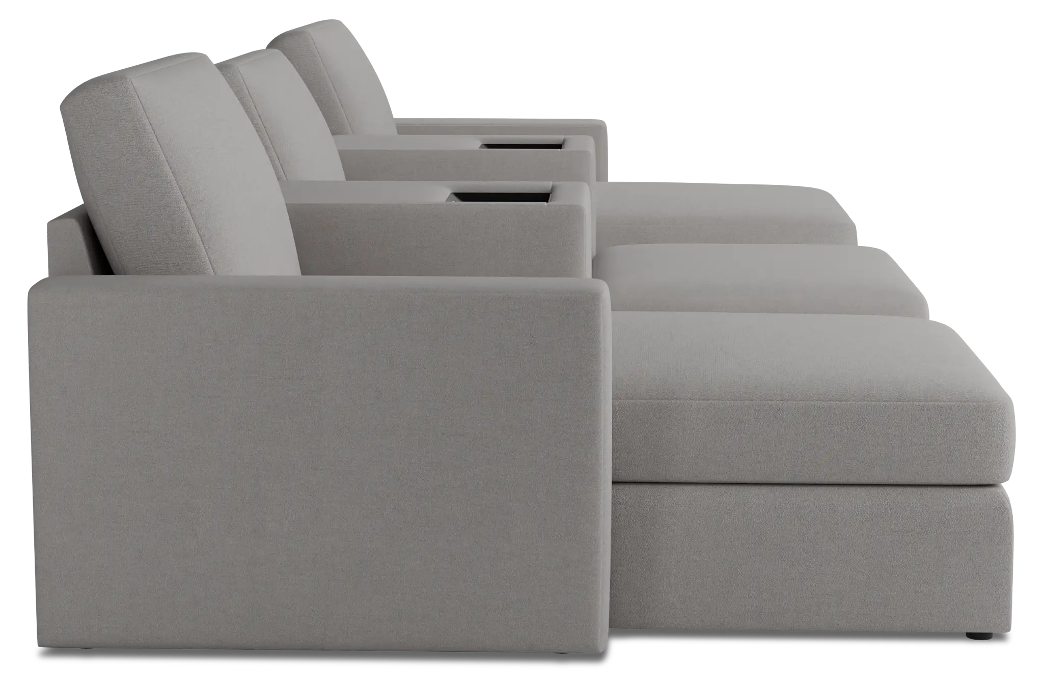 Citymod Light Gray Fabric 6-piece Home Theater With Media Consoles Citymod Light Gray Fabric 6-piece Home Theater With Media Consoles