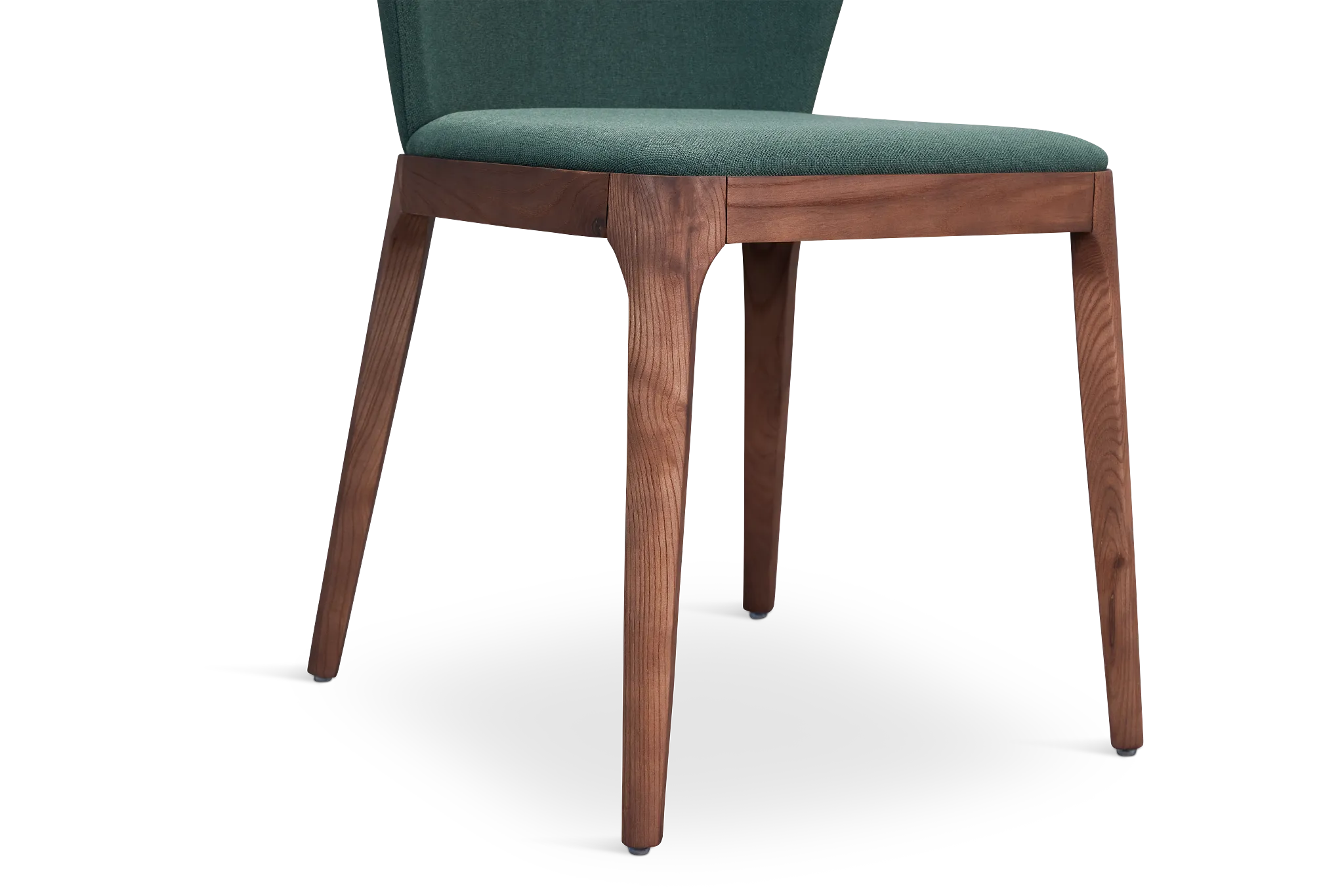 Nomad Dark Green Upholstered Side Chair With Mid Tone Legs