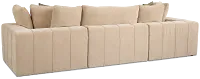 Cruz Light Beige Fabric 4-piece Bumper Sectional