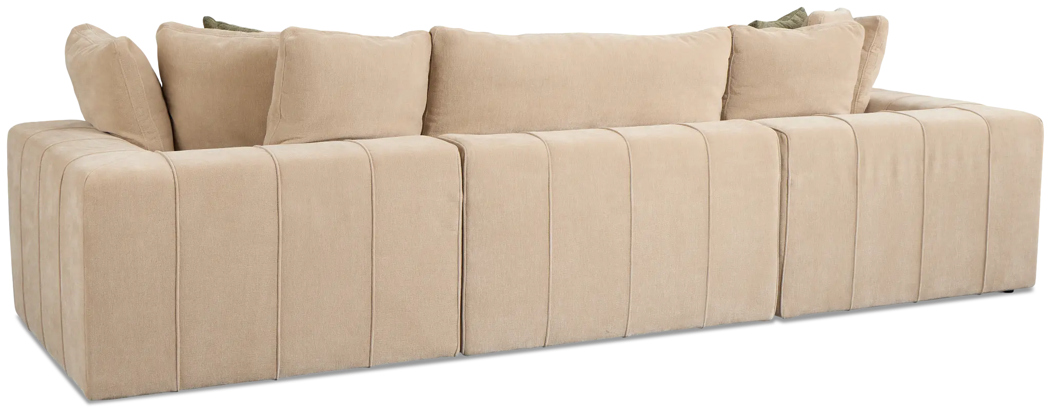 Cruz Light Beige Fabric 4-piece Bumper Sectional Cruz Light Beige Fabric 4-piece Bumper Sectional