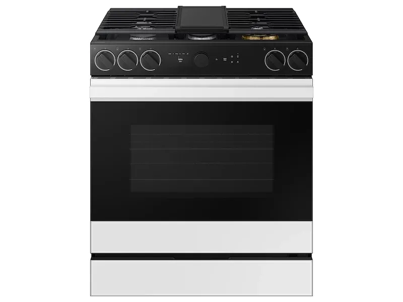 Samsung Bespoke Series White Gas Range
