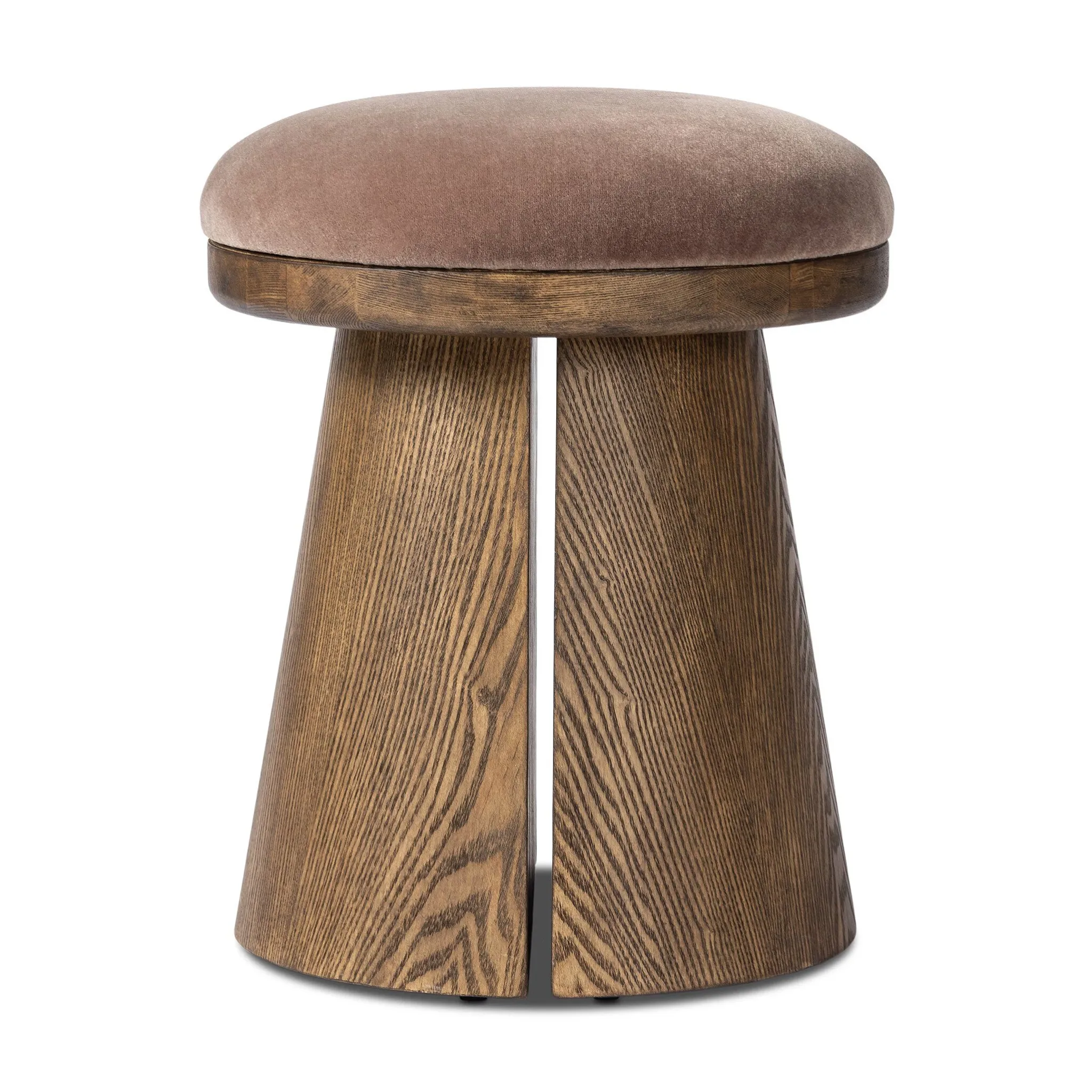 Four Hands Moli Brown Velvet Accent Stool