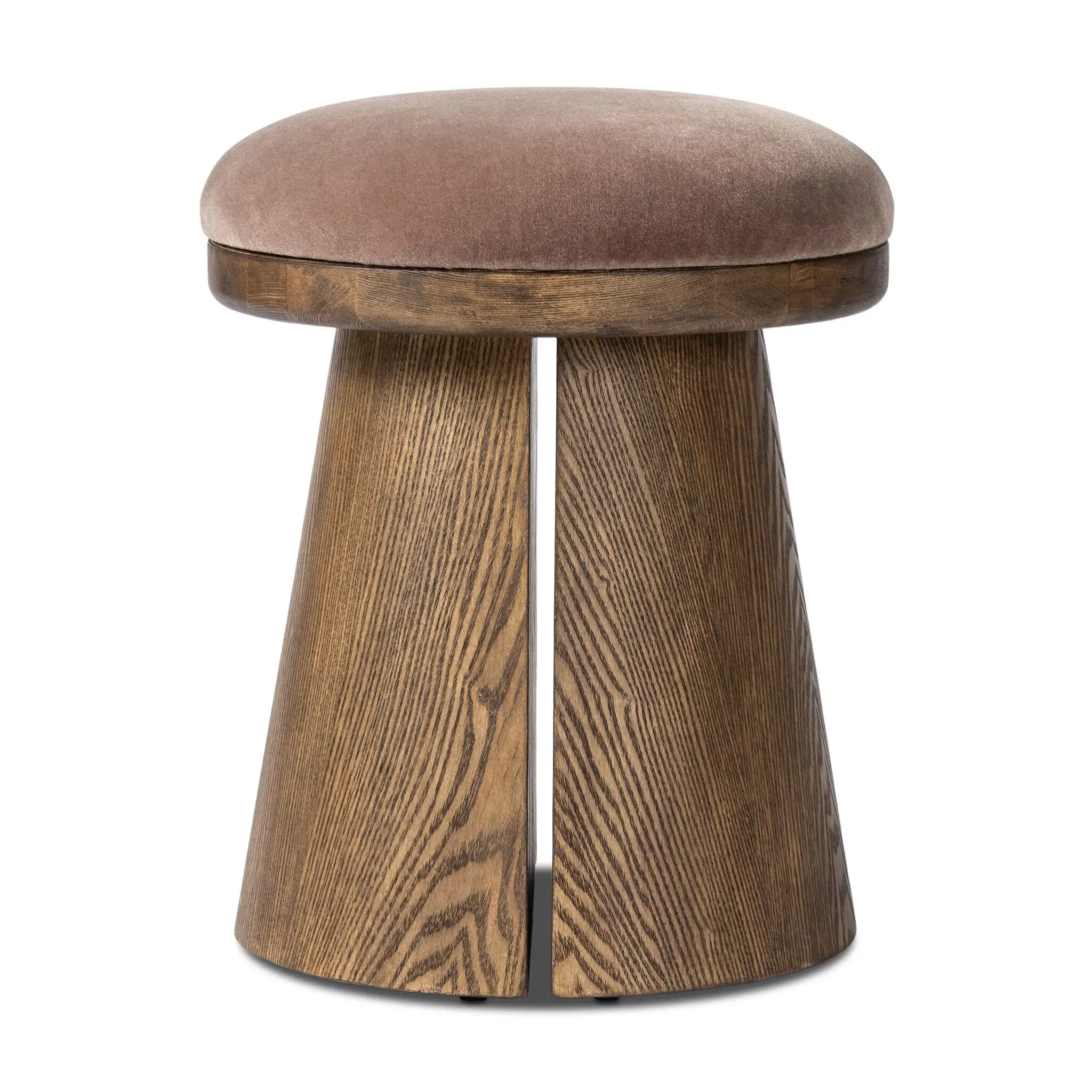 Four Hands Moli Brown Velvet Accent Stool Four Hands Moli Brown Velvet Accent Stool