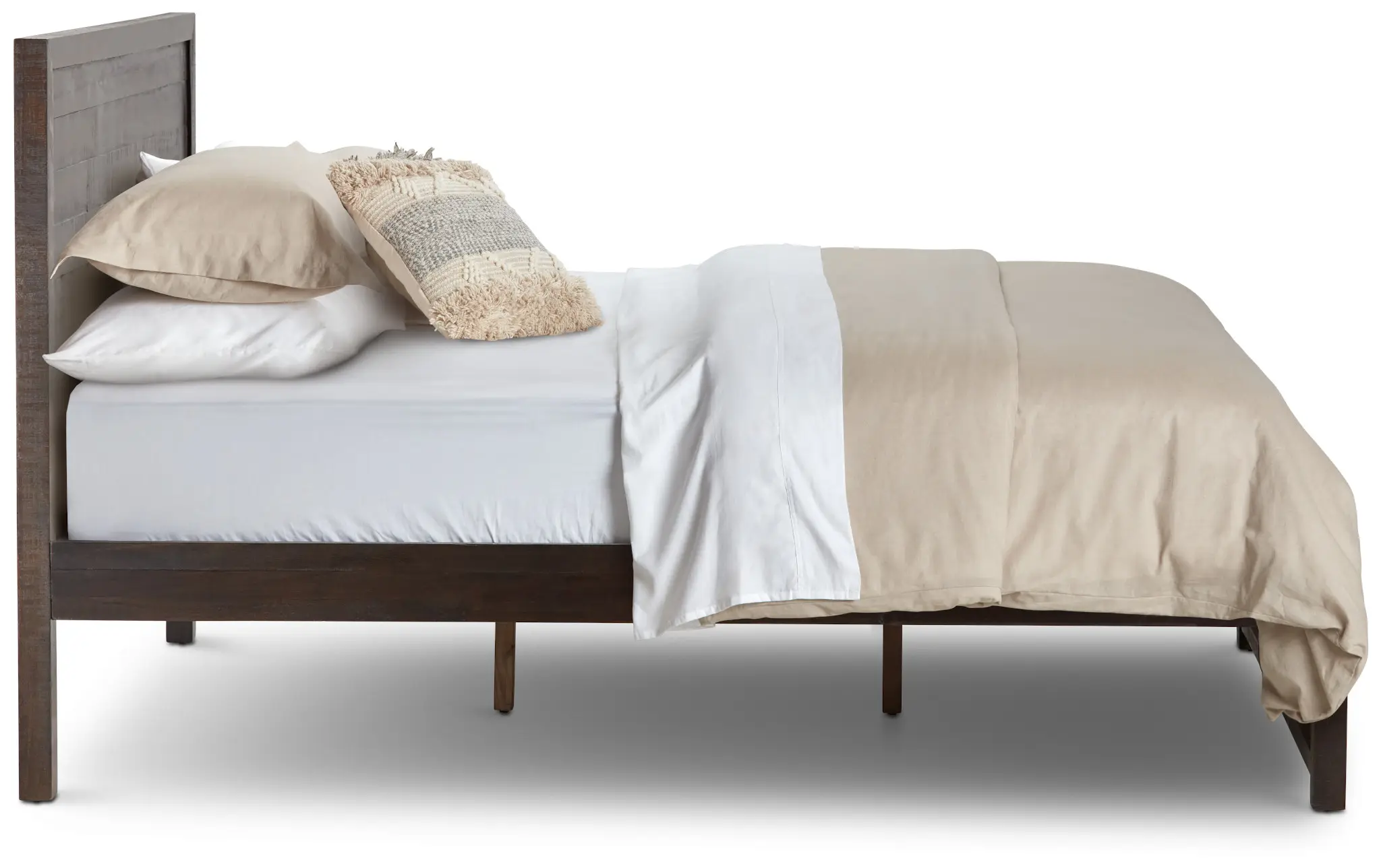 Seattle Dark Tone Wood Platform Bed Seattle Dark Tone Wood Platform Bed