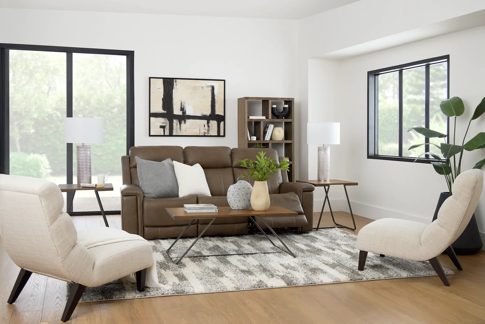 Jayden Brown Micro Power Reclining Sofa