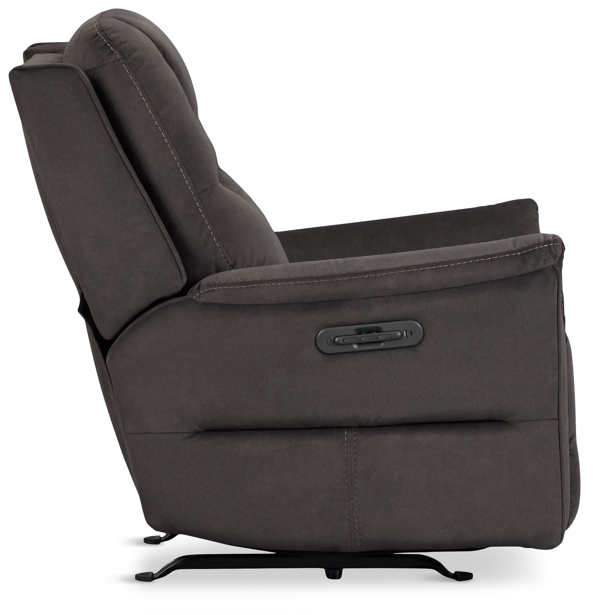 Archie Dark Brown Fabric Power Recliner With Heat And Massage Archie Dark Brown Fabric Power Recliner With Heat And Massage
