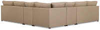 Tate Brown Fabric Large Two-arm Sectional