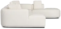Catalina White Fabric Medium Left Chaise Sectional
