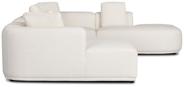 Catalina White Fabric Medium Left Chaise Sectional