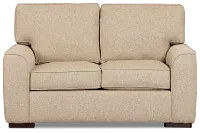 Sinclair Brown Fabric Loveseat