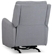 Jonas Gray Fabric Power Recliner With Heat And Massage