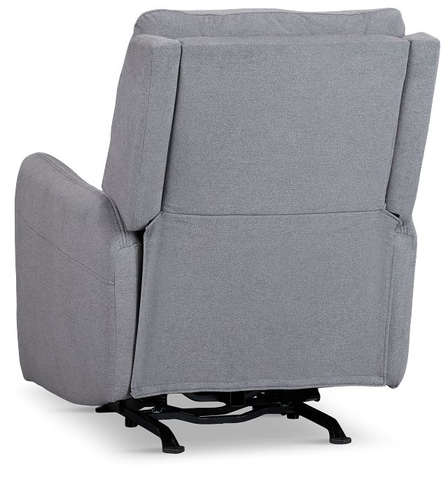 Jonas Gray Fabric Power Recliner With Heat And Massage