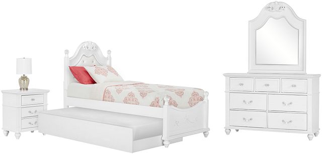 Alana White Uph Poster Trundle Bedroom