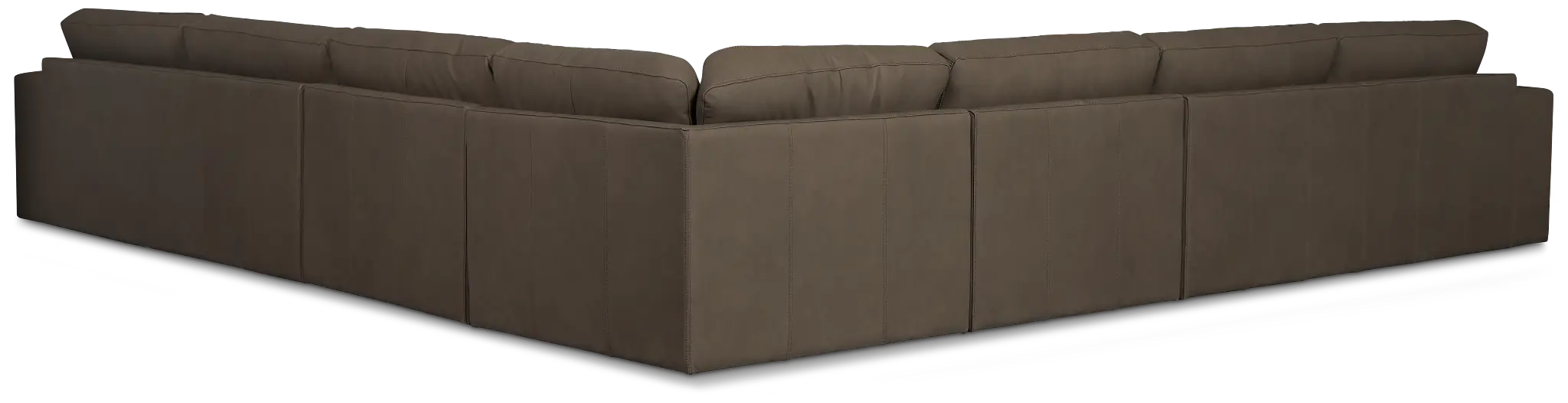 Kellan Dark Gray Leather Large Two-arm Sectional Kellan Dark Gray Leather Large Two-arm Sectional