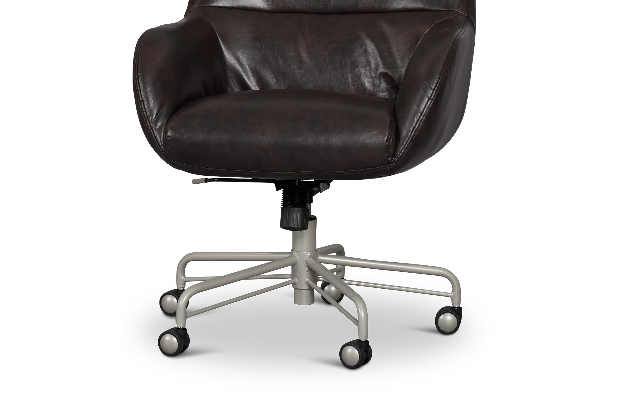Ophelia Dark Brown Upholstered Desk Chair