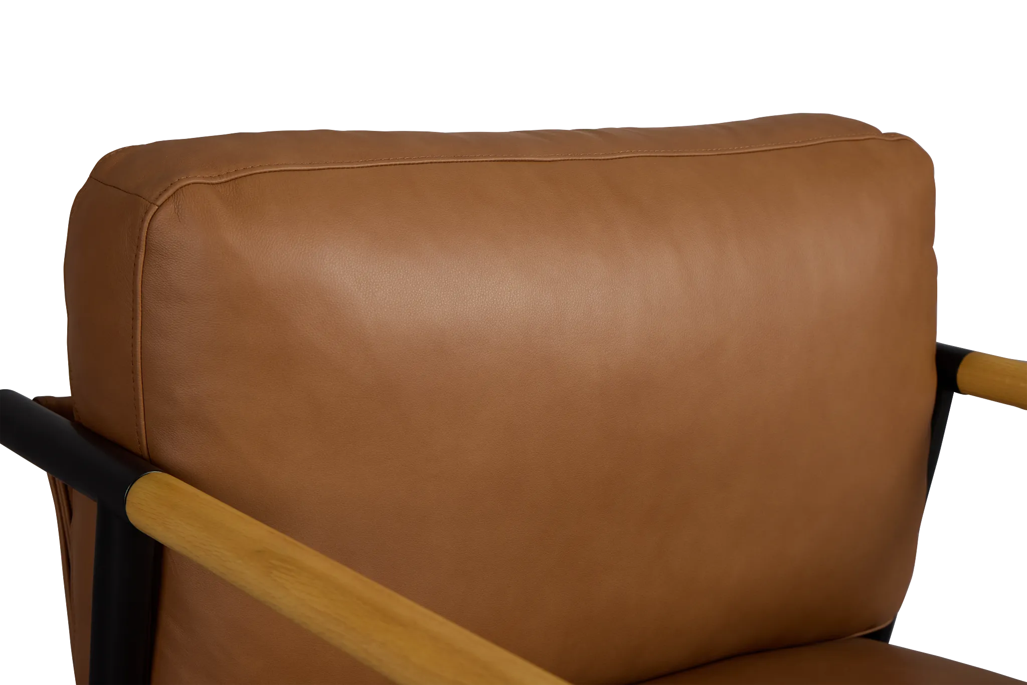 Fiora Light Brown Leather Accent Chair