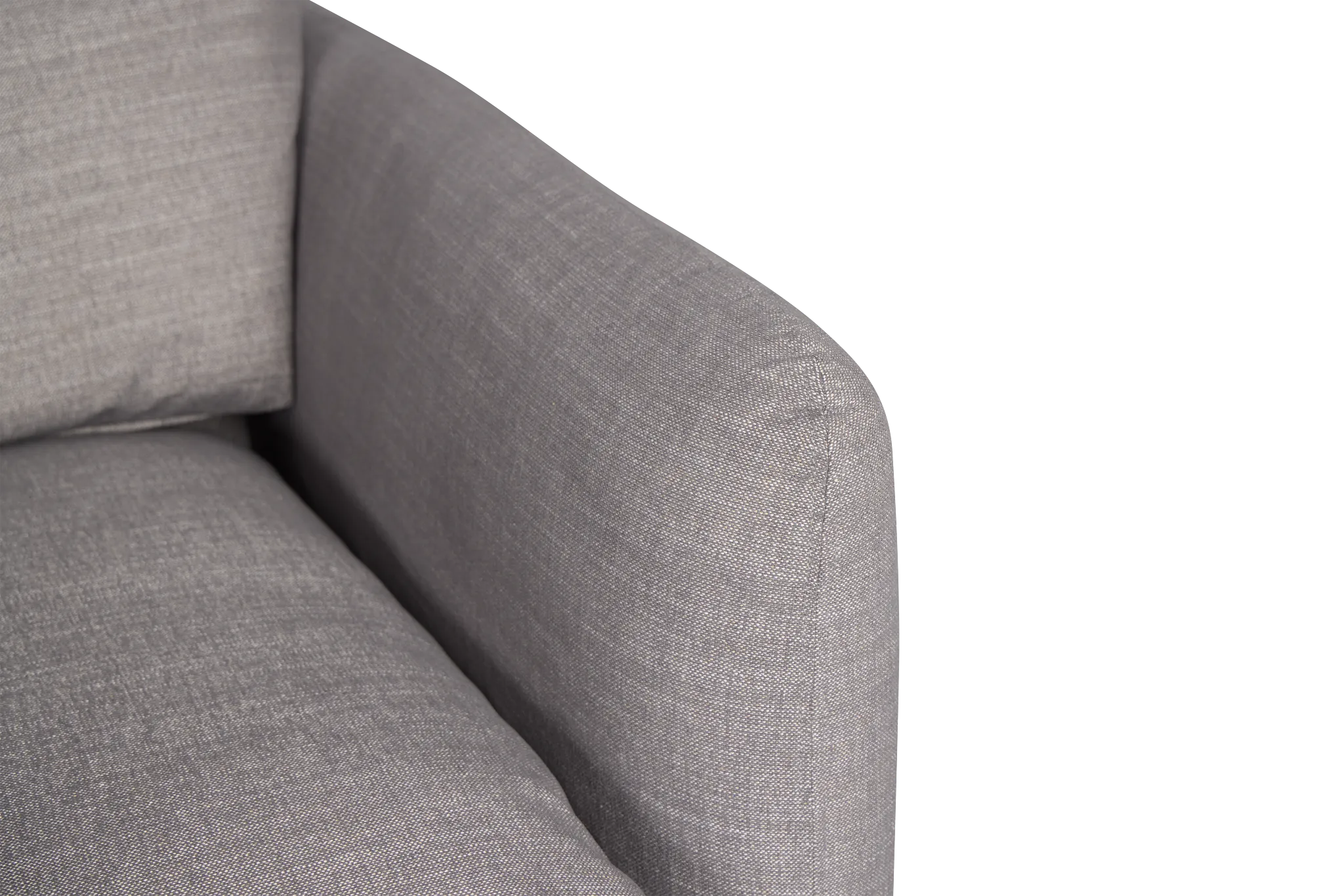 Serena Gray Fabric 2-piece Modular Sofa