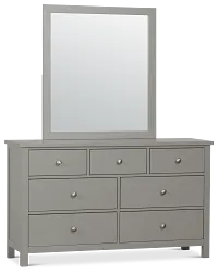 Charleston Gray Dresser & Mirror