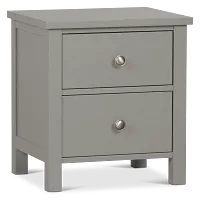 Charleston Gray 2-drawer Nightstand