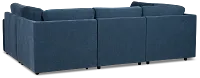 Addie Blue Fabric 6-piece Pit Storage Sectional