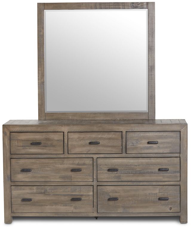 Seattle Gray Wood Dresser & Mirror (1)