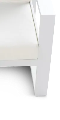 Lisbon White Aluminum Small Right Sectional