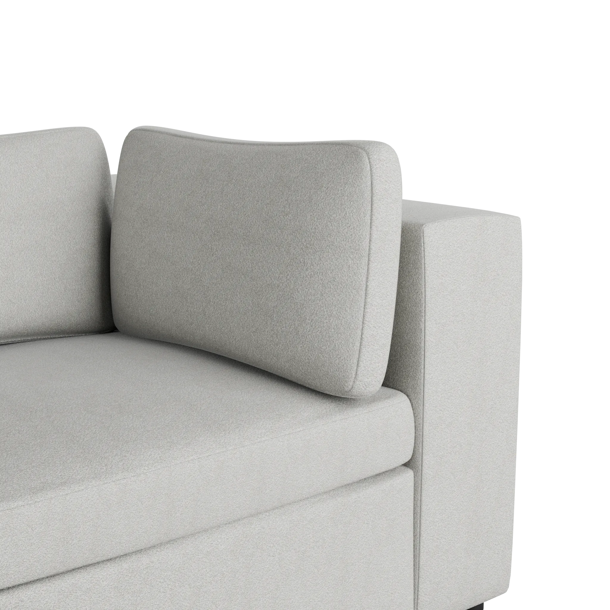 Destin Sutton Gray Fabric 4-piece Bumper Sectional