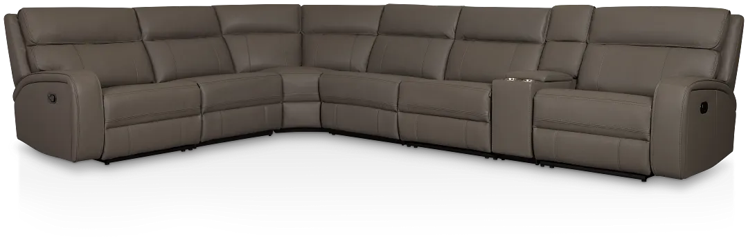 Rhett Gray Micro Large Two-arm Manually Reclining Sectional