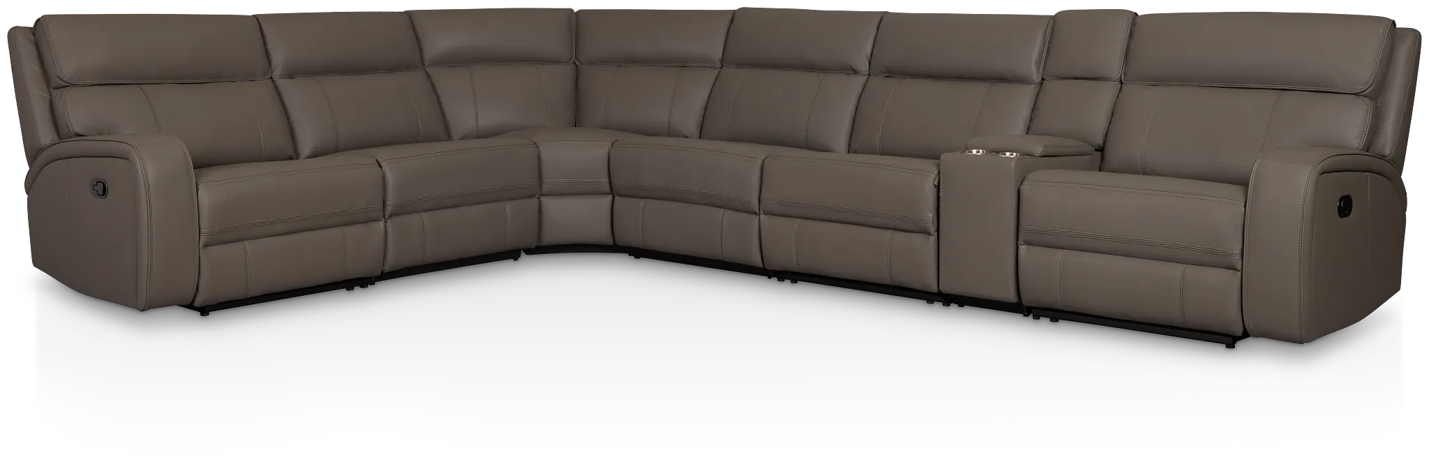 Rhett Gray Micro Large Two-arm Manually Reclining Sectional